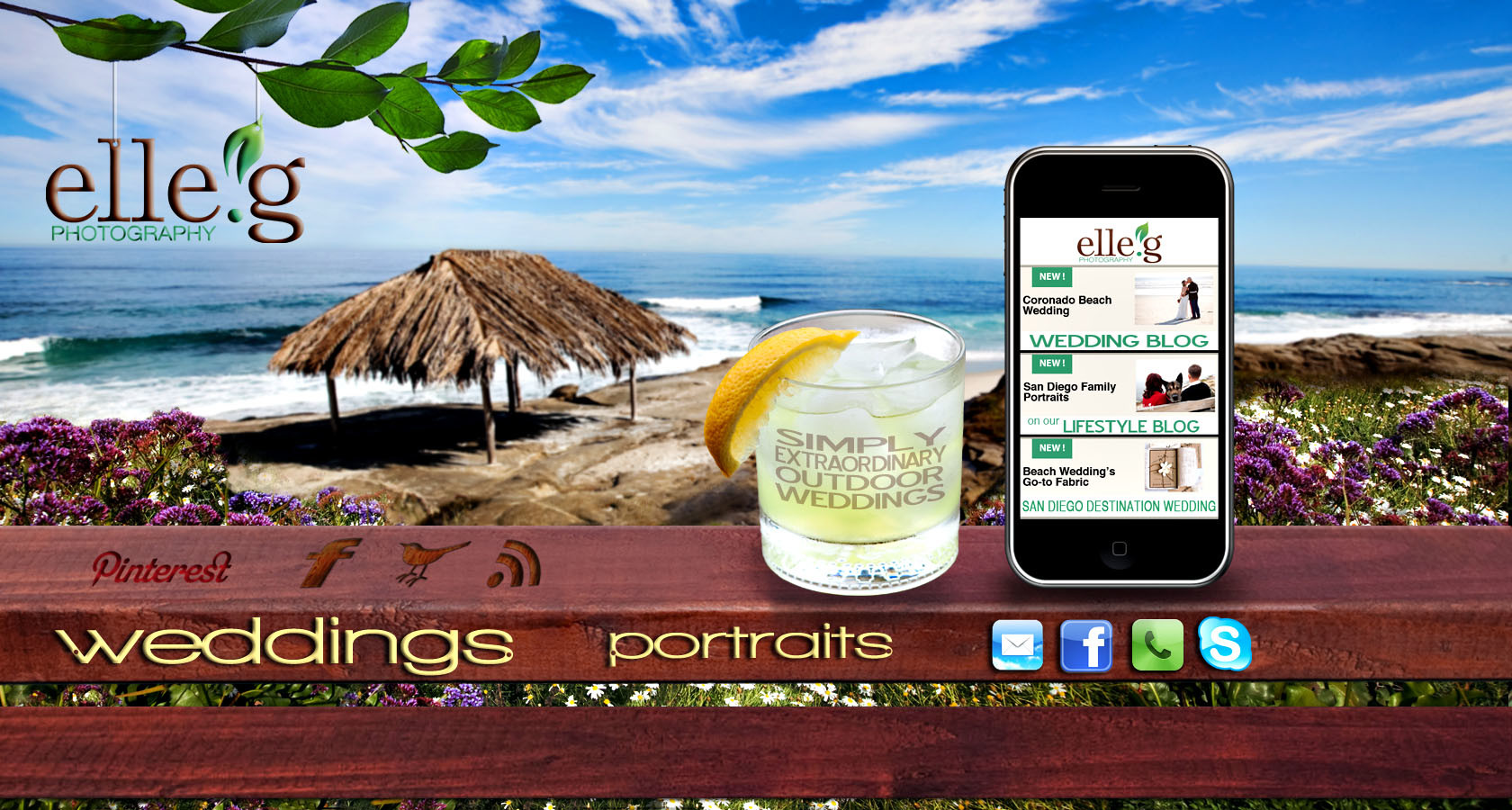 elle.g photography wedding website