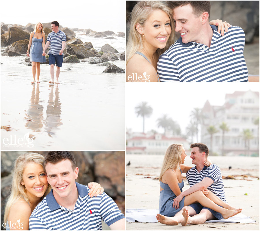 beach engagement session coronado