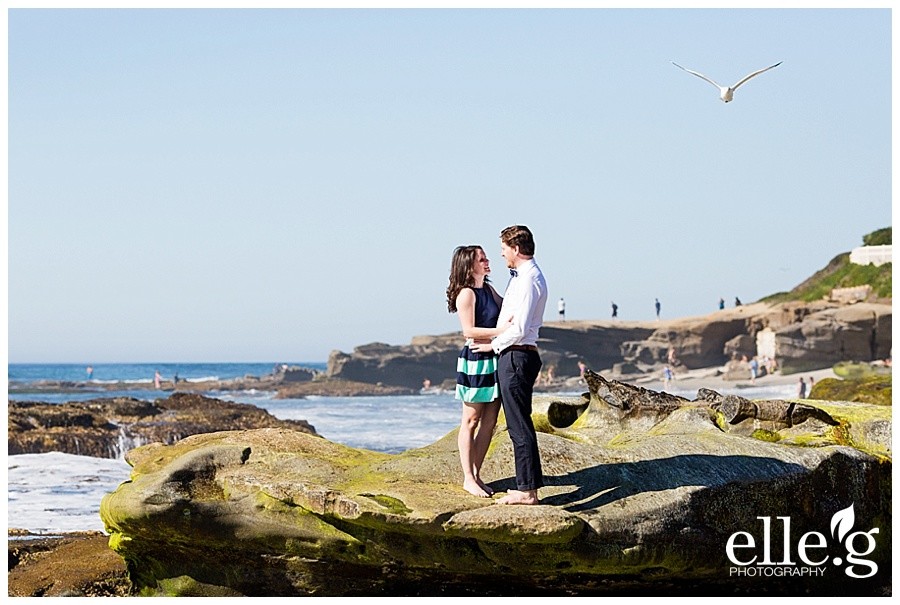 windansea beach engagement photos