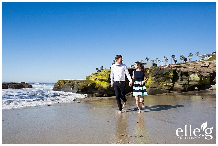 windansea beach engagement photos