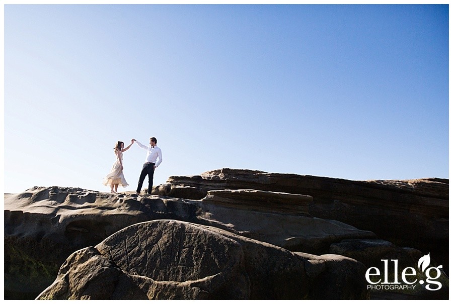 windansea beach engagement photos