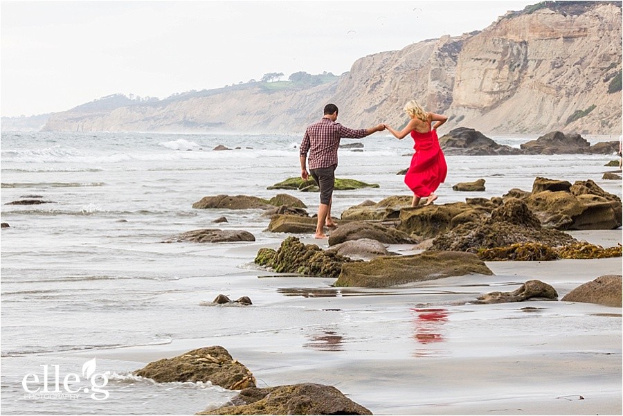 Beach lifestyle engagement photos