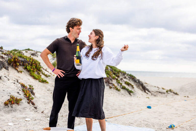 proposal on the beach in coronado