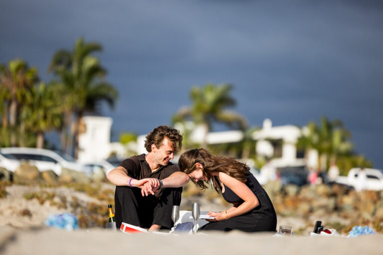 proposal on the beach in coronado 2
