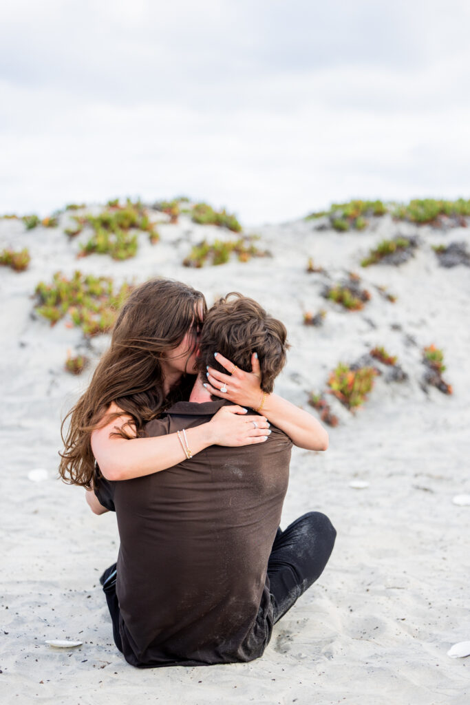 Coronado Engagement Photographer | The Sweetest Shell Hunt Proposal in the Sand Dunes coronado proposal photographer 7