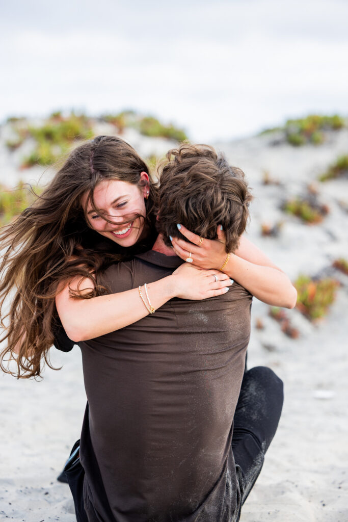 Coronado Engagement Photographer | The Sweetest Shell Hunt Proposal in the Sand Dunes coronado proposal photographer 8