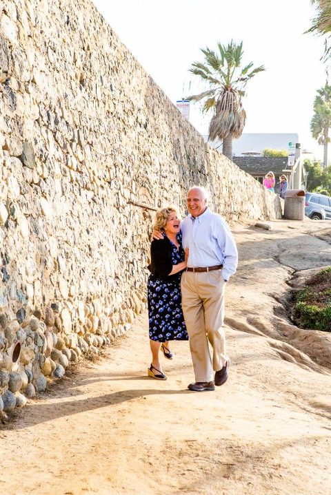 grandparents hugging