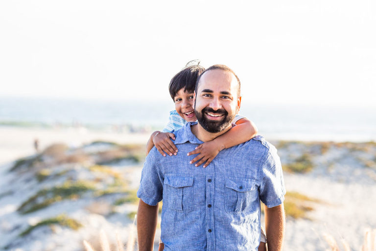 family portraits on the beach