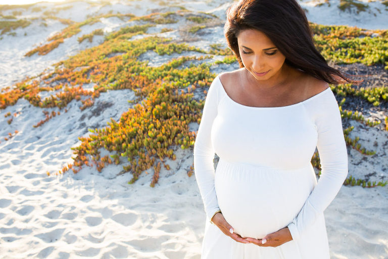 pregnant on the beach
