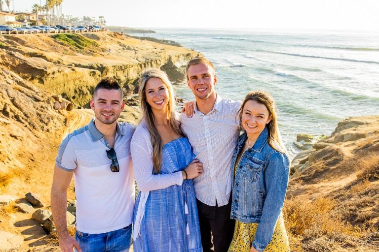 sunset cliffs engagement