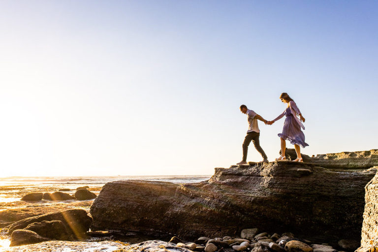 sunset cliffs engagement photographer