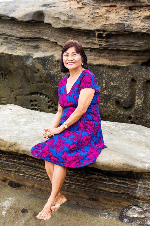 family photos on the beach