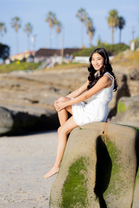 la jolla senior portraits on the beach