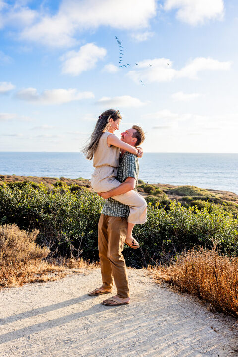 candid portraits sunset cliffs